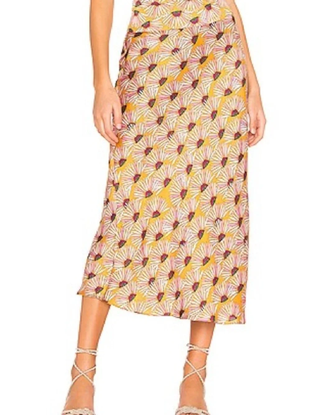 Free People Silk Midi Skirt - Picture 1 of 5